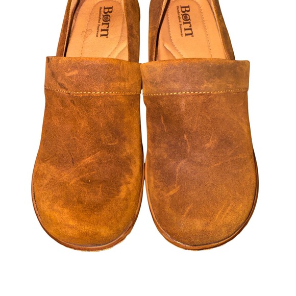 Born Bailie Clog Closed Brown Leather Suede WOMENS US 8 / EU 39‎ PRE-OWNED BROWN - Picture 6 of 16